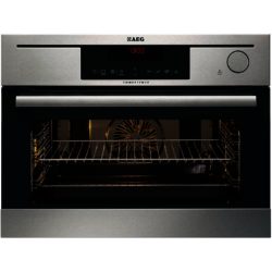 AEG KS8404021M Built-in Compact Multifunction Oven with Steam in Stainless Steel